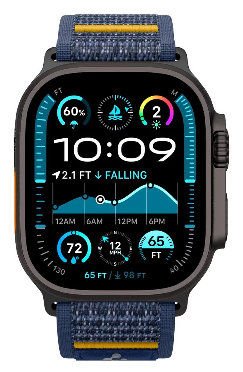 Spigen Athlex Air Apple Watch Bandje - 1-10/SE/Ultra 42/44/45/46/49MM - Blauw afbeelding 3