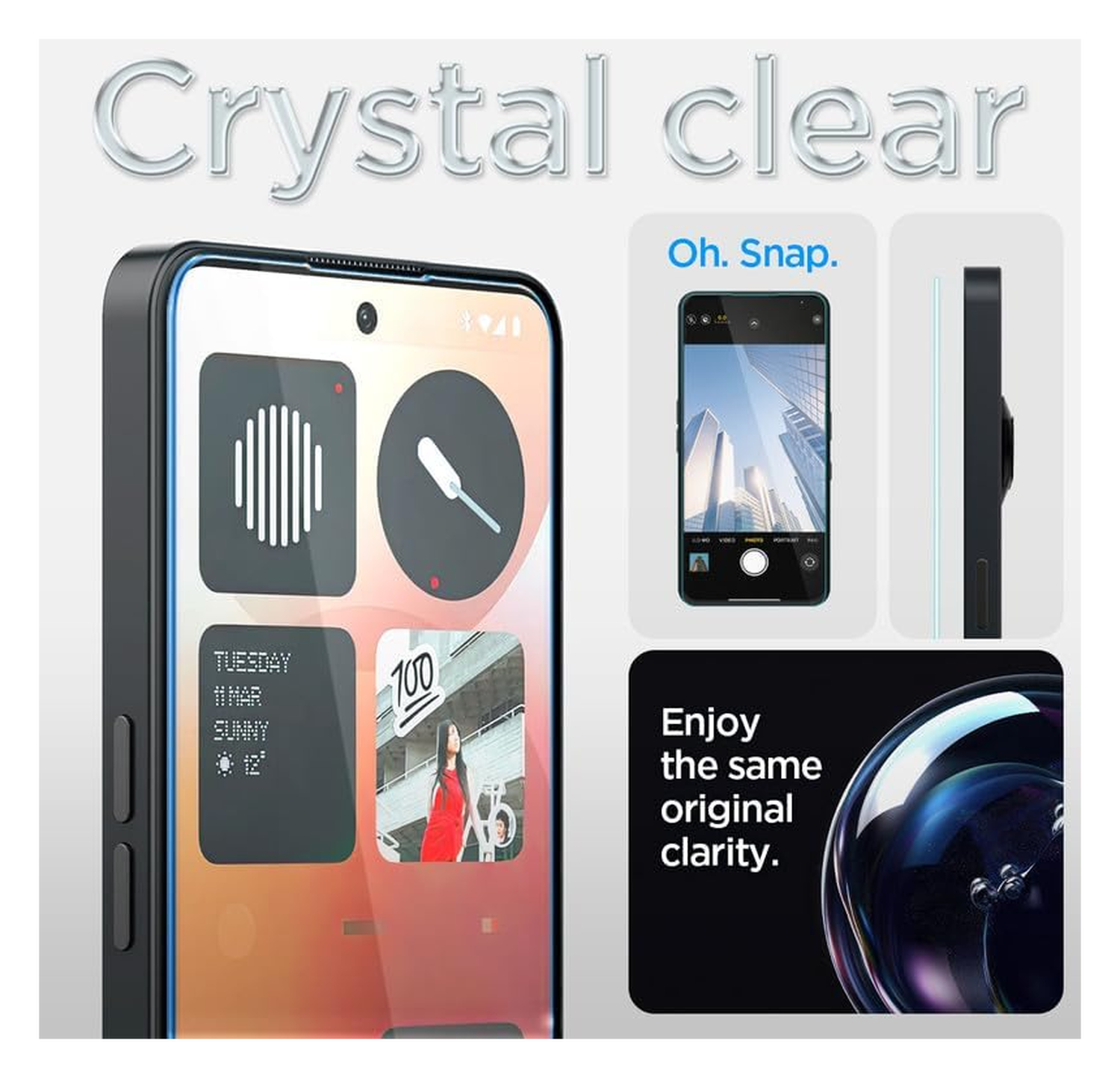 Spigen EZ Fit GLAS.tR Nothing Phone (3a) / (3a) Pro Screen Protector 1-Pack afbeelding 5