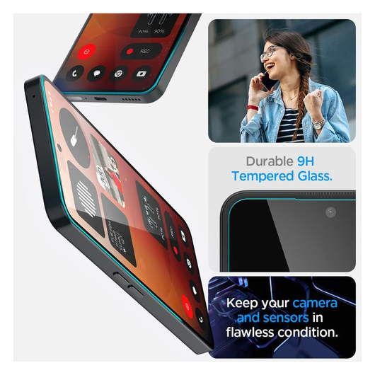 Spigen EZ Fit GLAS.tR Nothing Phone (3a) / (3a) Pro Screen Protector 1-Pack afbeelding 4