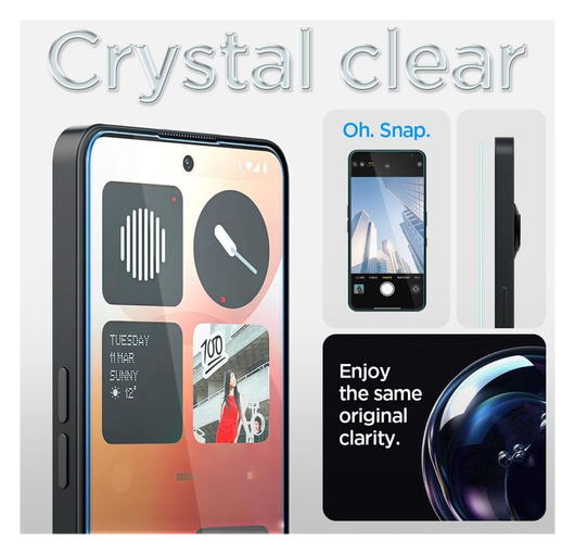 Spigen EZ Fit GLAS.tR Nothing Phone (3a) / (3a) Pro Screen Protector 1-Pack afbeelding 5