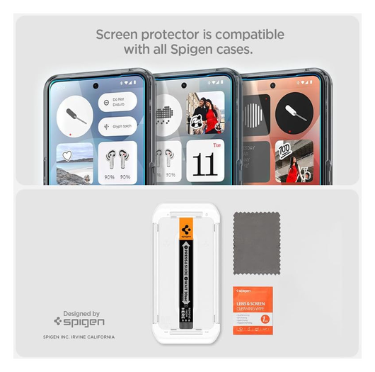 Spigen EZ Fit GLAS.tR Nothing Phone (3a) / (3a) Pro Screen Protector 1-Pack afbeelding 7