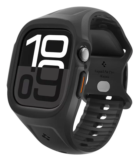 Spigen Liquid Air Pro - Apple Watch 10 - 46MM Hoesje en Bandje - Zwart afbeelding 1
