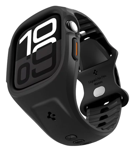 Spigen Liquid Air Pro - Apple Watch 10 - 46MM Hoesje en Bandje - Zwart afbeelding 2