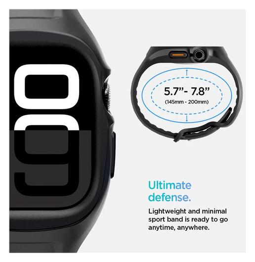 Spigen Liquid Air Pro - Apple Watch 10 - 46MM Hoesje en Bandje - Zwart afbeelding 3