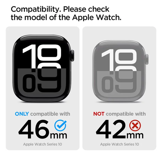Spigen Liquid Air Pro - Apple Watch 10 - 46MM Hoesje en Bandje - Zwart afbeelding 7