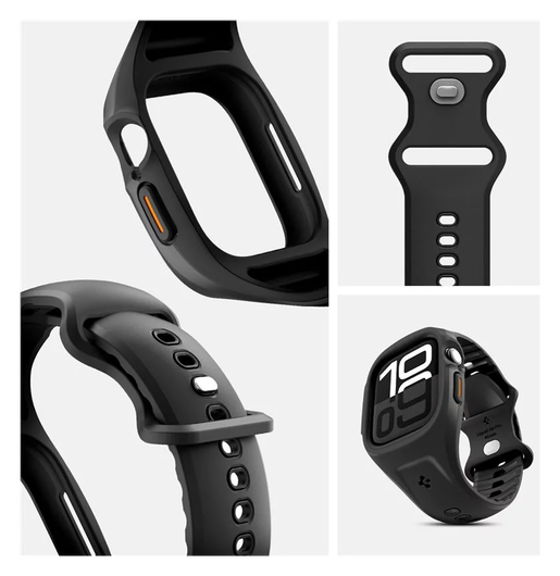 Spigen Liquid Air Pro - Apple Watch 10 - 46MM Hoesje en Bandje - Zwart afbeelding 8