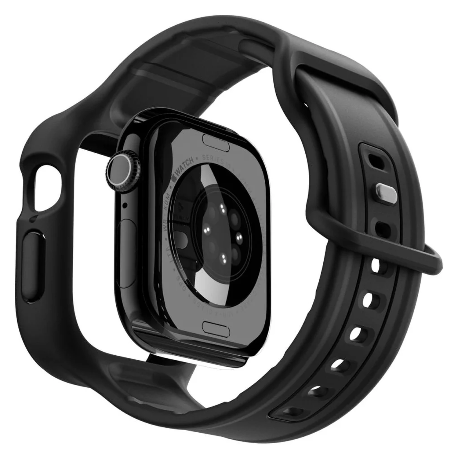 Spigen Vault Pro - Apple Watch 10 42MM Hoesje en Bandje - Zwart afbeelding 9