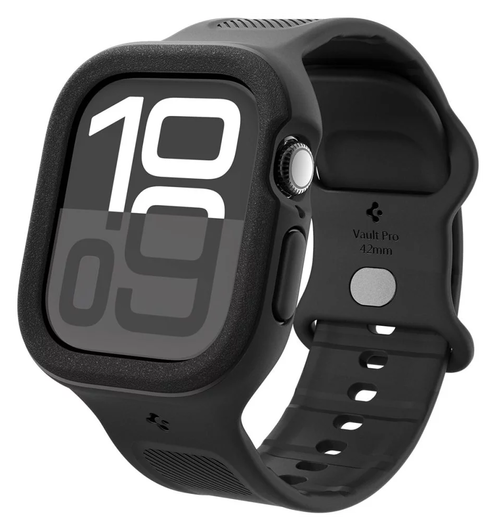 Spigen Vault Pro - Apple Watch 10 42MM Hoesje en Bandje - Zwart afbeelding 1