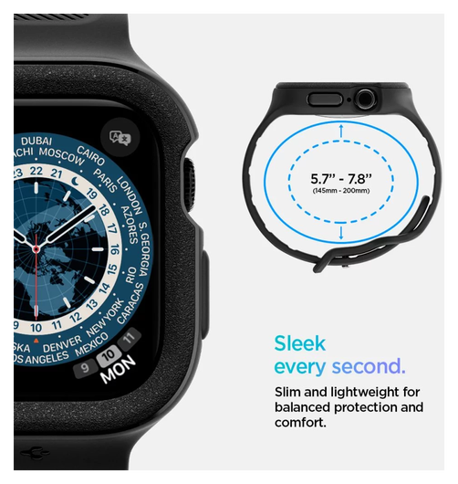 Spigen Vault Pro - Apple Watch 10 46MM Hoesje en Bandje - Zwart afbeelding 6