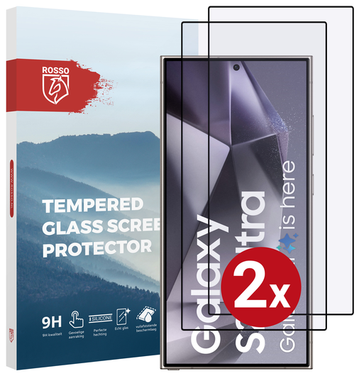 Duo Pack Rosso Samsung Galaxy S24 Ultra 9H Tempered Glass afbeelding 7