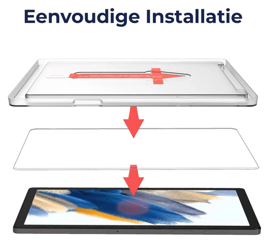 Duo pack Rosso Samsung Galaxy Tab A9 Tempered Glass Installatietray afbeelding 2