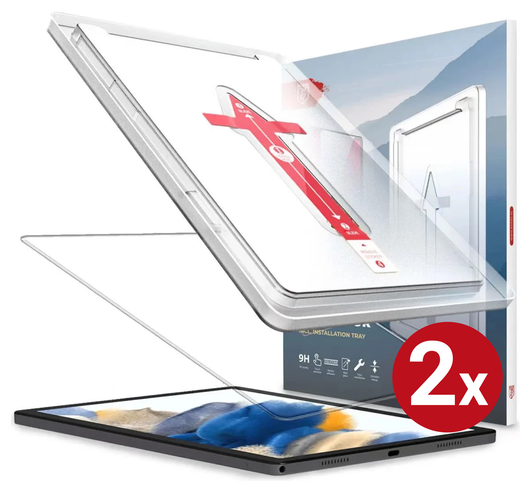 Duo pack Rosso Samsung Galaxy Tab A9 Tempered Glass Installatietray afbeelding 1