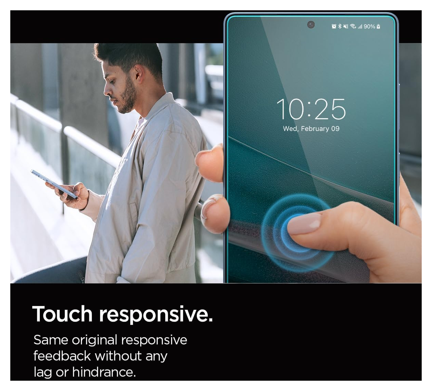Spigen GLAS.tR EZ Fit HD Samsung Galaxy S25 Ultra Privacy Glass 2-Pack afbeelding 5