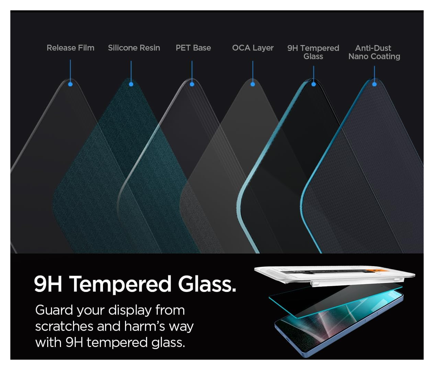 Spigen GLAS.tR EZ Fit HD Samsung Galaxy S25 Ultra Privacy Glass 2-Pack afbeelding 7