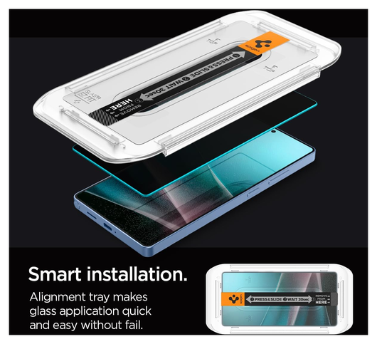 Spigen GLAS.tR EZ Fit HD Samsung Galaxy S25 Ultra Privacy Glass 2-Pack afbeelding 3