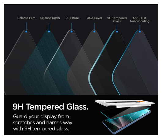Spigen GLAS.tR EZ Fit HD Samsung Galaxy S25 Ultra Privacy Glass 2-Pack afbeelding 7
