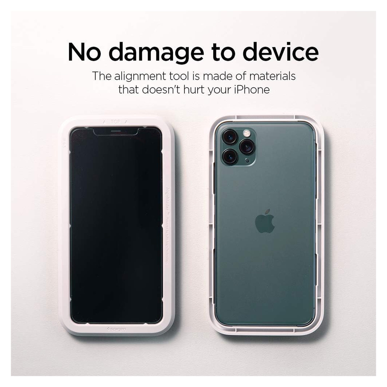 Spigen AlignMaster iPhone 11 Pro/XS/X Screen Protector Tempered Glass (2-Pack) afbeelding 4