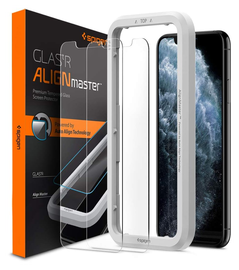 Spigen AlignMaster iPhone 11 Pro/XS/X Screen Protector Tempered Glass (2-Pack)