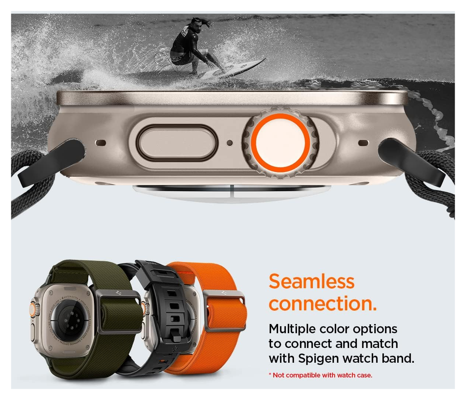 Spigen Glas.tR Slim Pro - Apple Watch Ultra (2) Screen Protector - Titanium afbeelding 6
