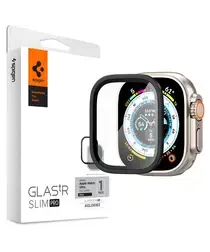 Spigen Glas.tR Slim Pro - Apple Watch Ultra (2) Screen Protector - Zwart afbeelding