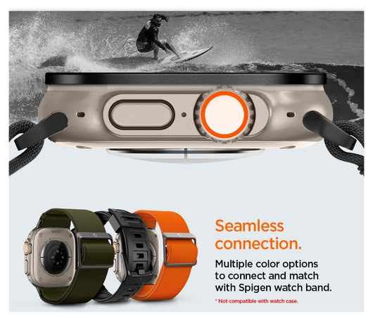 Spigen Glas.tR Slim Pro - Apple Watch Ultra (2) Screen Protector - Zwart afbeelding 7