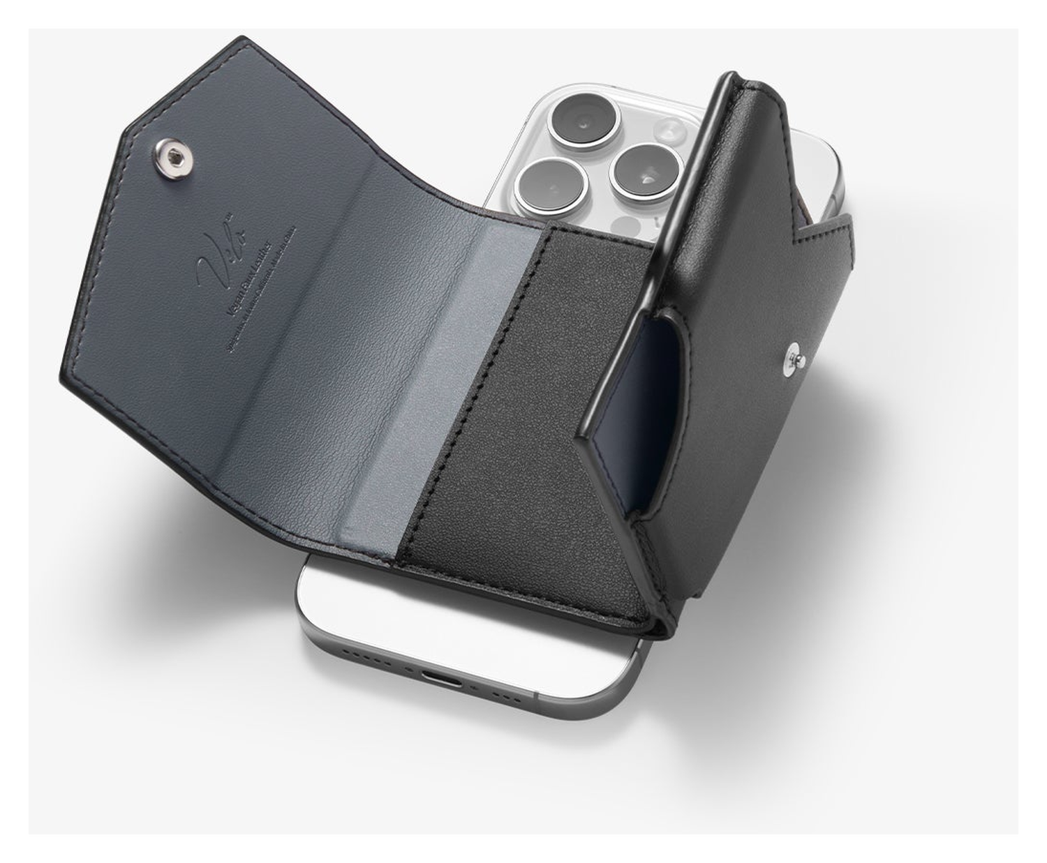 Spigen Valentinus Pro MagFit Magnetische MagSafe Kaarthouder Zwart afbeelding 10