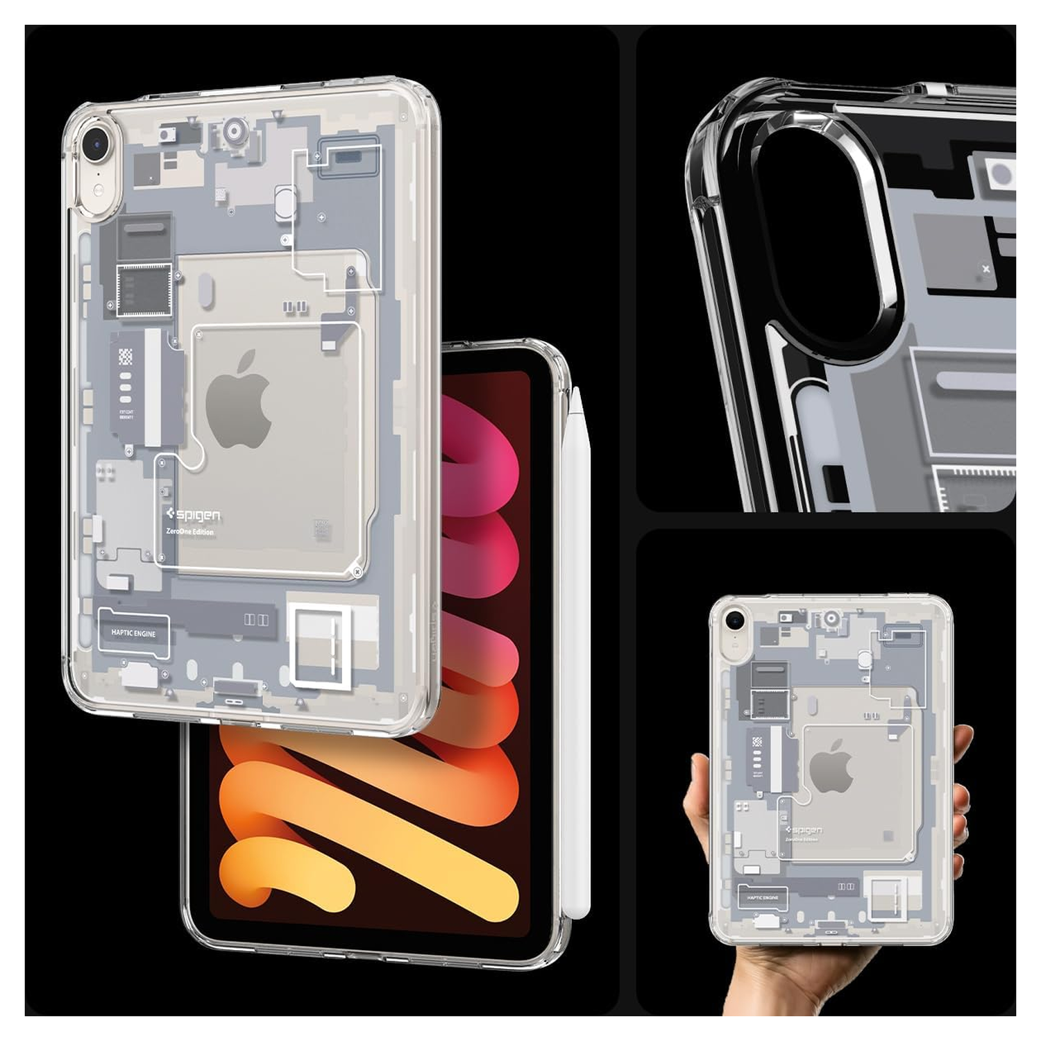 Spigen Ultra Hybrid Zero One iPad Mini 7/6 Hoes Back Cover Wit afbeelding 7