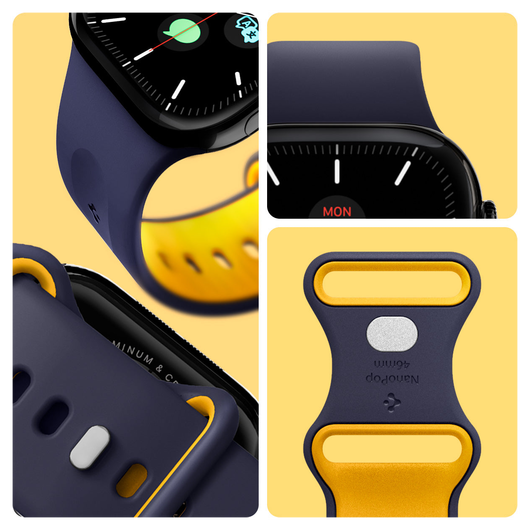 Spigen - Apple Watch 1-10/SE/Ultra Bandje - 49/46/45/44/42MM Bandje - Blauw afbeelding 6