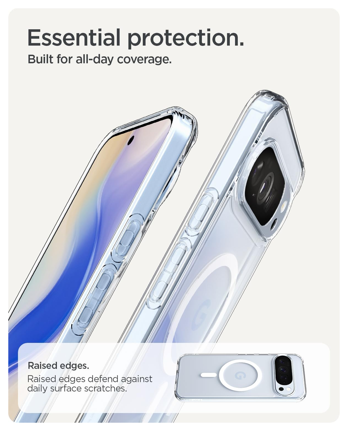 Spigen Ultra Hybrid MagFit Google Pixel 10 / 10 Pro Hoesje MagSafe Clear Wit afbeelding 3