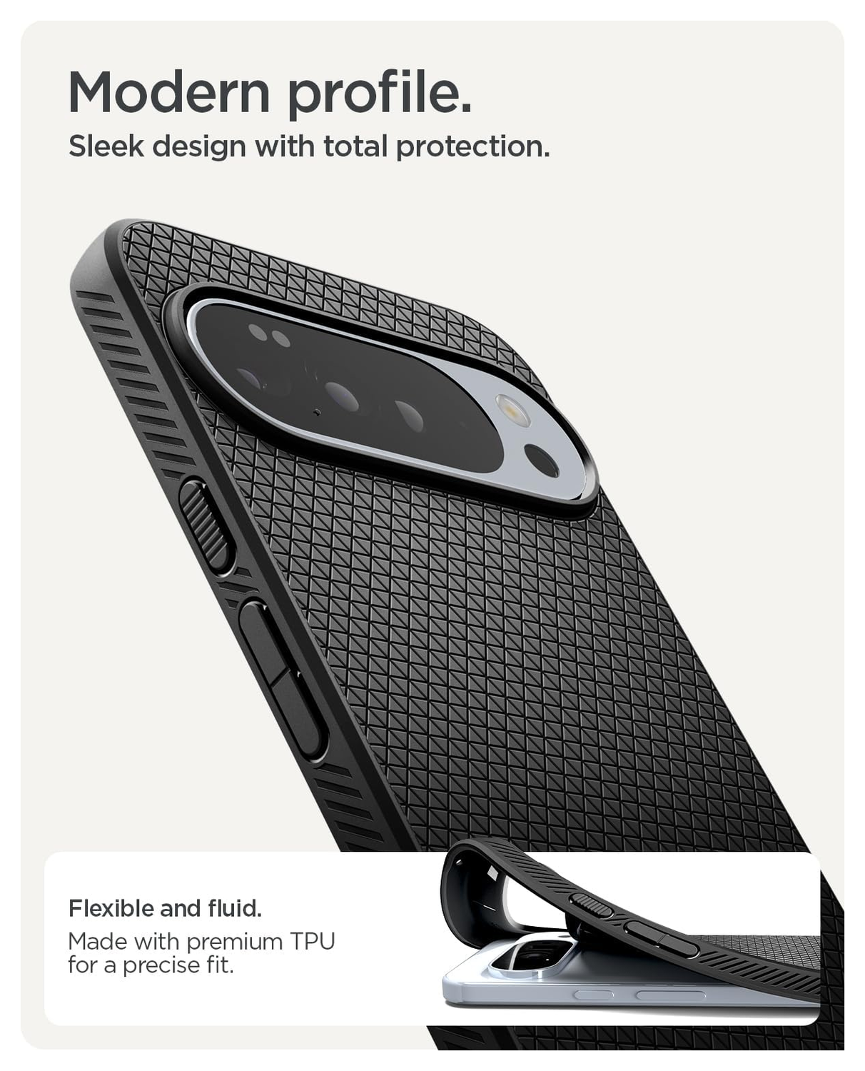 Spigen Liquid Air Google Pixel 10 / 10 Pro Hoesje Back Cover Matte Zwart afbeelding 6