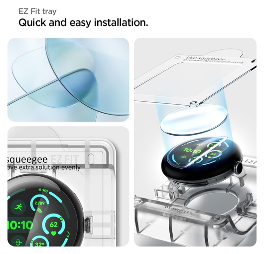 Spigen Eliteshield EZ Fit - Google Pixel Watch 4/3 41MM Screen Protector 2-Pack afbeelding 2