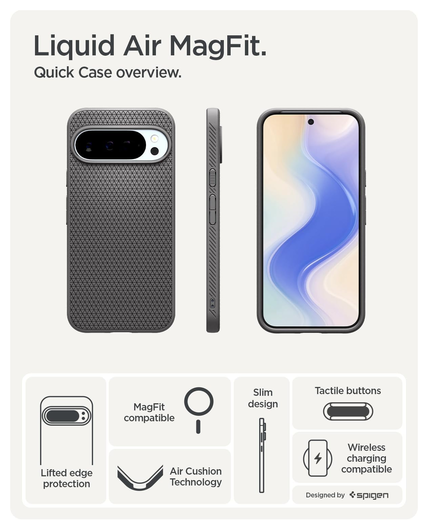 Spigen Liquid Air MagFit Google Pixel 10 / 10 Pro Hoesje MagSafe Grijs afbeelding 3