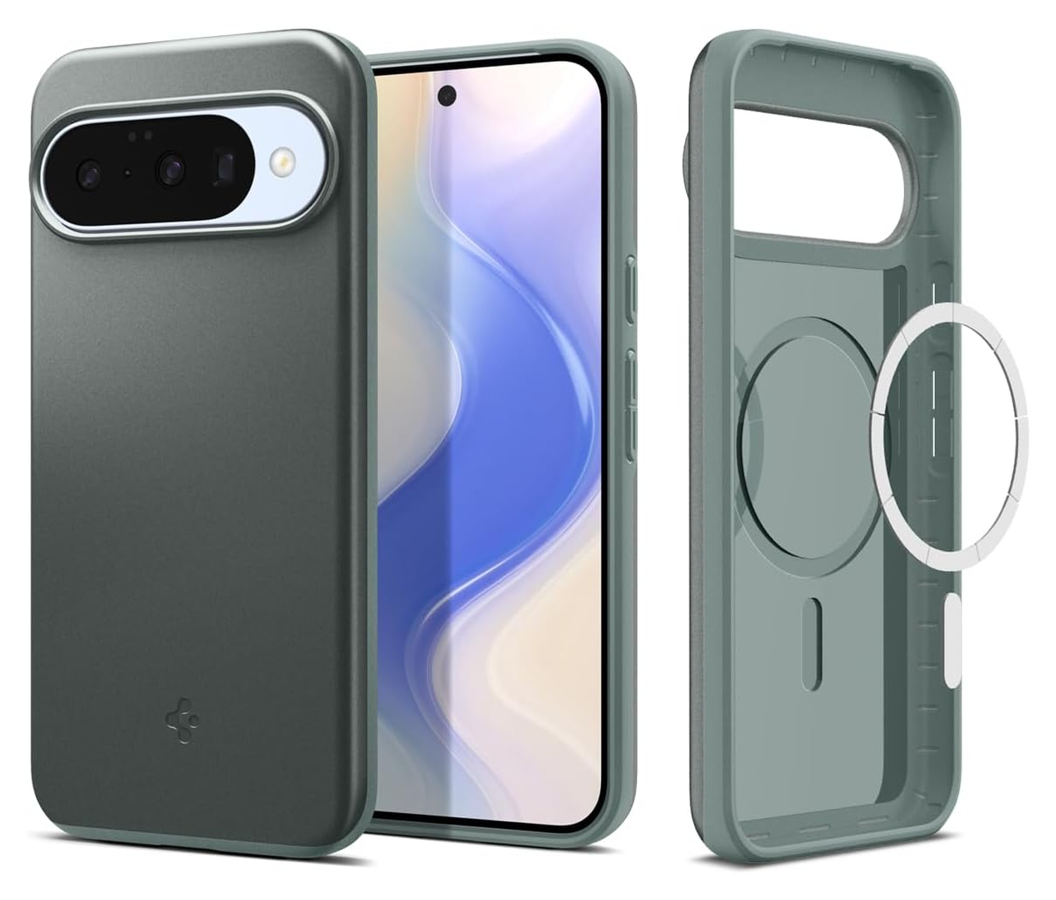 Spigen Thin Fit MagFit Google Pixel 10 / 10 Pro Hoesje MagSafe Back Cover Groen afbeelding 1