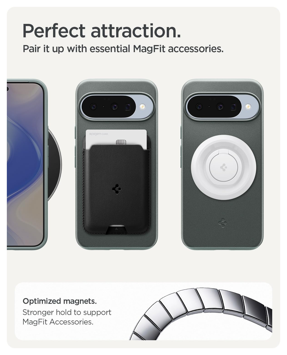 Spigen Thin Fit MagFit Google Pixel 10 / 10 Pro Hoesje MagSafe Back Cover Groen afbeelding 9