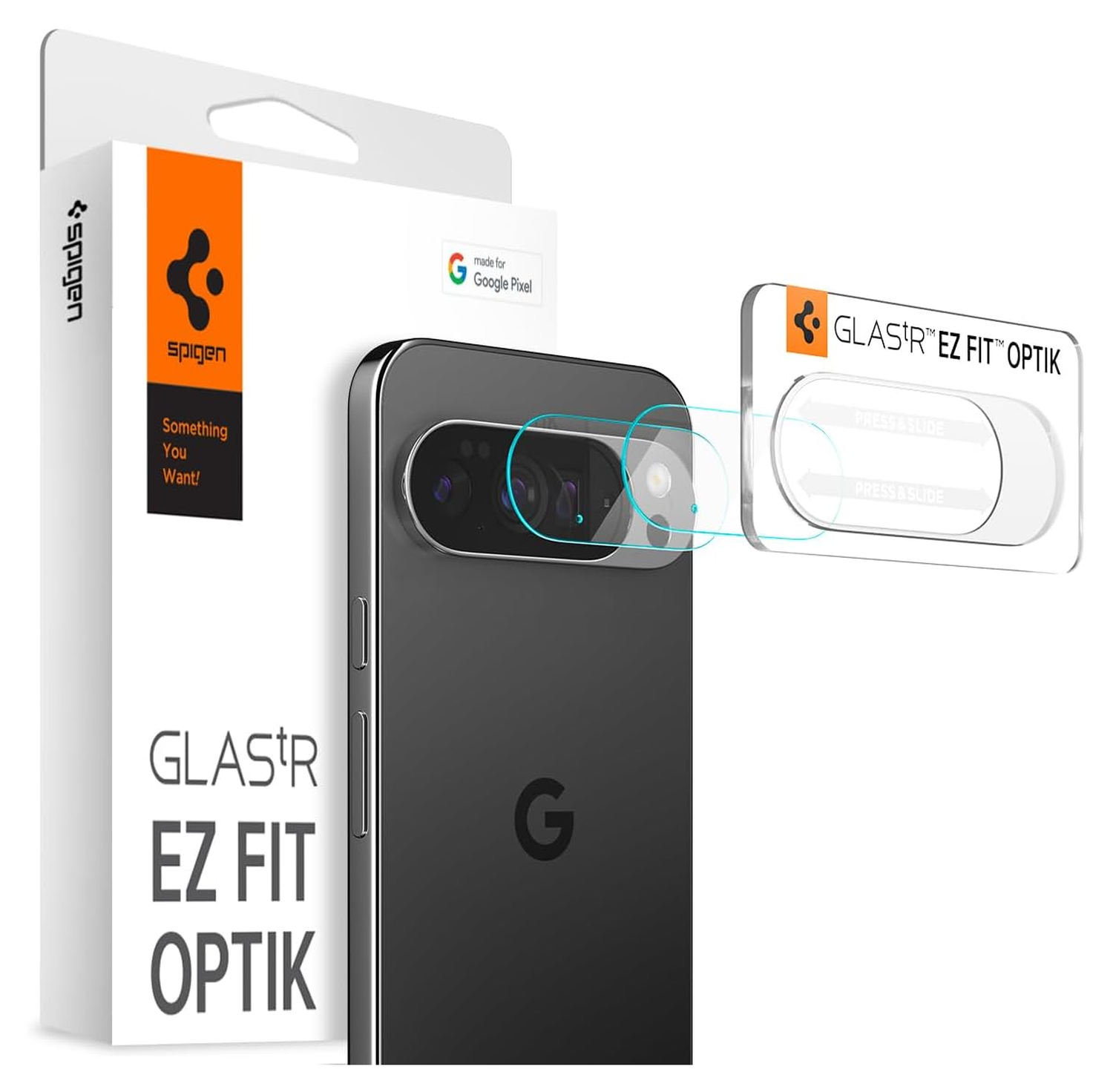 Spigen EZ Fit Optik Pro Google Pixel 10 Pro Camera Lens Protector Clear (2-Pack) afbeelding 1