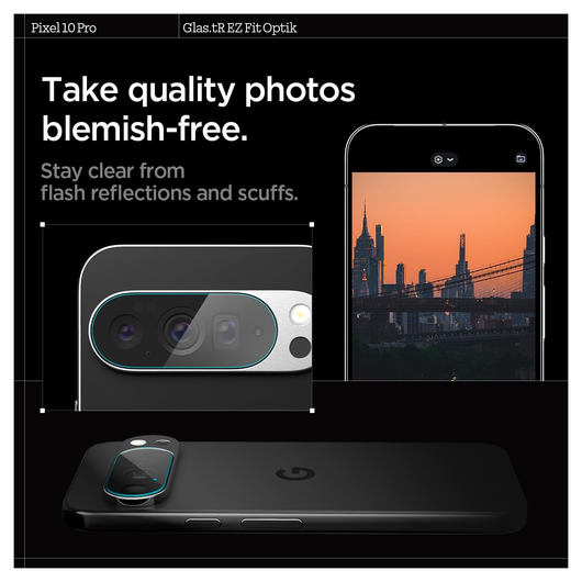 Spigen EZ Fit Optik Pro Google Pixel 10 Pro Camera Lens Protector Clear (2-Pack) afbeelding 4