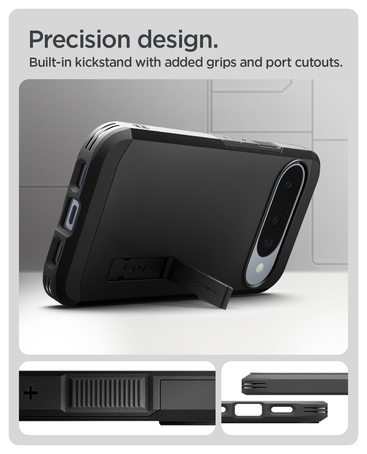 Spigen Tough Armor Google Pixel 10 / 10 Pro Hoesje MagSafe Back Cover Zwart afbeelding 4