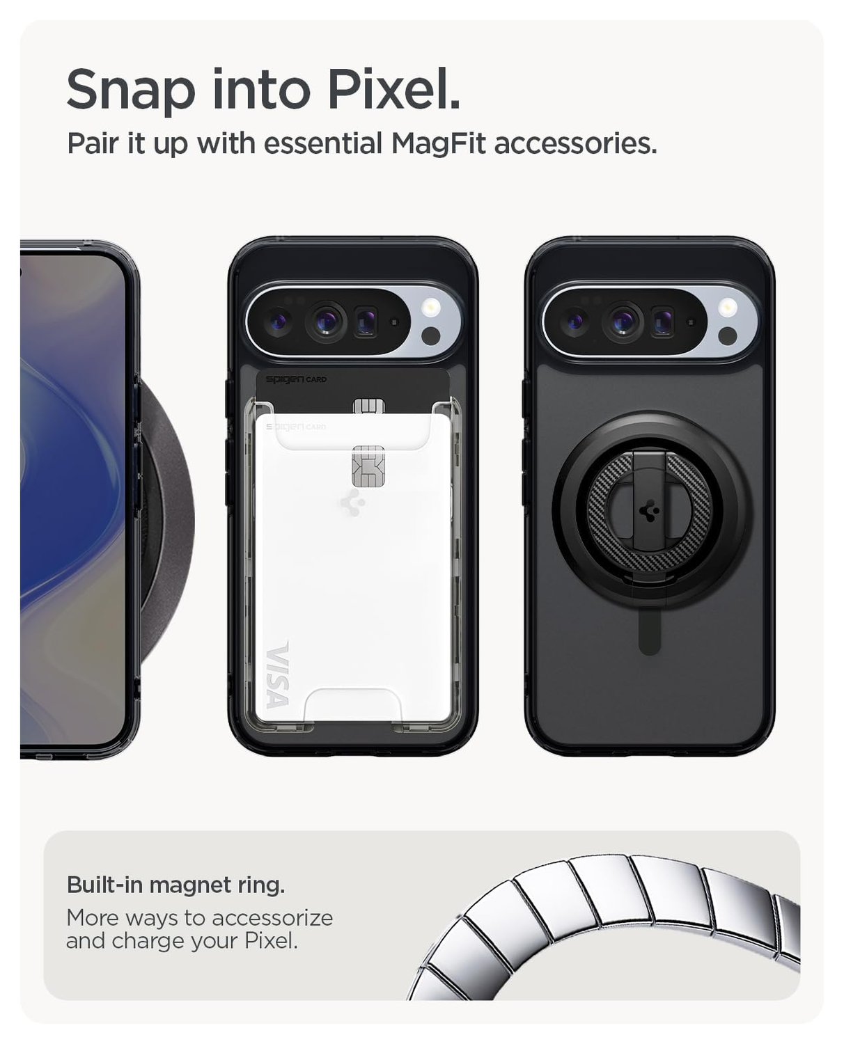 Spigen Ultra Hybrid MagFit Google Pixel 10 Pro XL Hoesje MagSafe Frost Zwart afbeelding 7