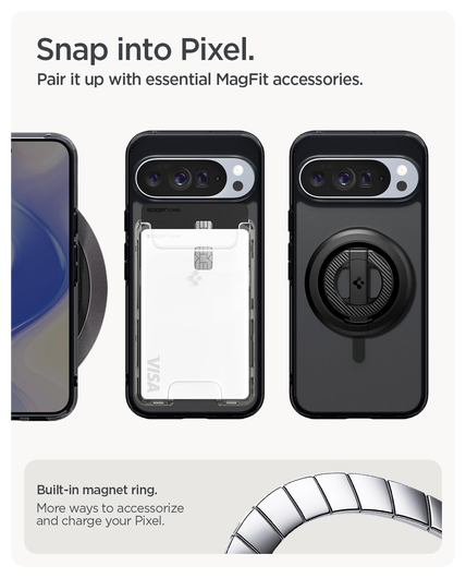 Spigen Ultra Hybrid MagFit Google Pixel 10 Pro XL Hoesje MagSafe Frost Zwart afbeelding 7