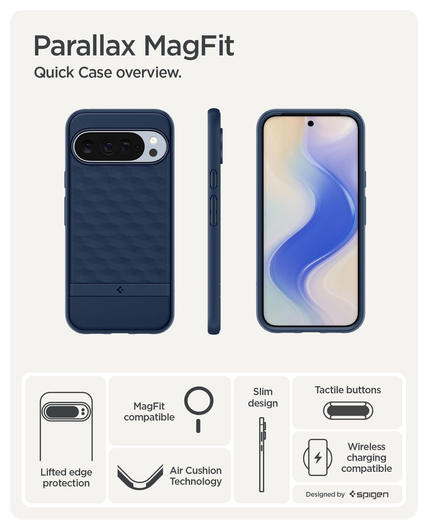Spigen Parallax MagFit Google Pixel 10 Pro XL Hoesje Back Cover Blauw afbeelding 5