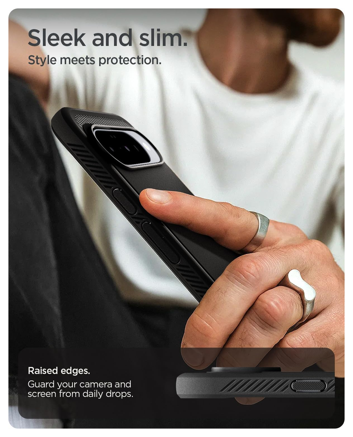 Spigen Rugged Armor MagFit Google Pixel 10 / 10 Pro Hoesje MagSafe Matte Zwart afbeelding 4