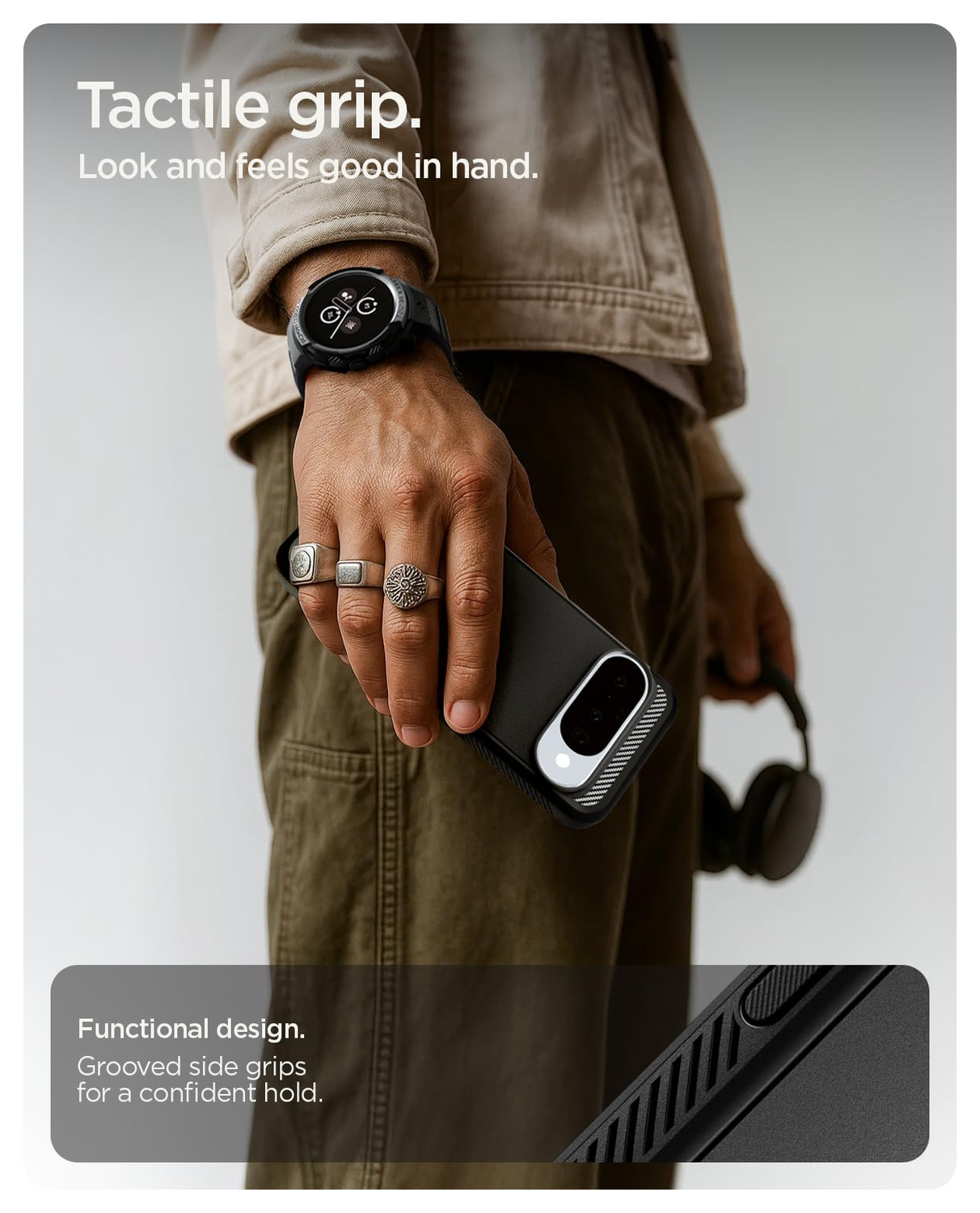 Spigen Rugged Armor MagFit Google Pixel 10 / 10 Pro Hoesje MagSafe Matte Zwart afbeelding 6
