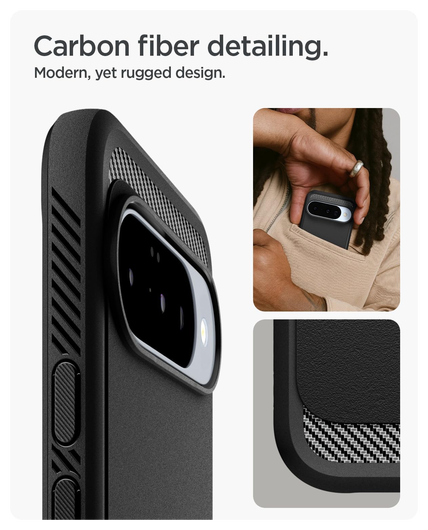 Spigen Rugged Armor MagFit Google Pixel 10 / 10 Pro Hoesje MagSafe Matte Zwart afbeelding 3
