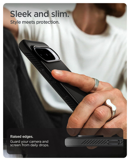 Spigen Rugged Armor MagFit Google Pixel 10 / 10 Pro Hoesje MagSafe Matte Zwart afbeelding 4
