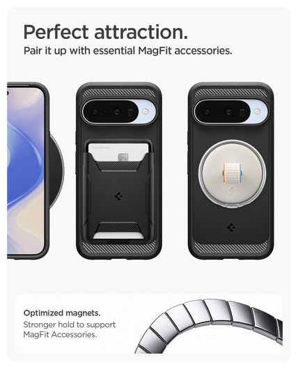 Spigen Rugged Armor MagFit Google Pixel 10 / 10 Pro Hoesje MagSafe Matte Zwart afbeelding 7