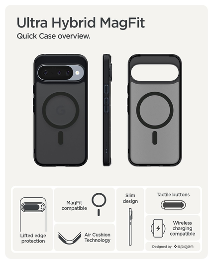 Spigen Ultra Hybrid MagFit Google Pixel 10 / 10 Pro Hoesje MagSafe Frost Zwart afbeelding 9