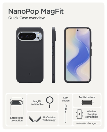 Spigen Nano Pop MagFit Google Pixel 10 / 10 Pro Hoesje MagSafe Back Cover Zwart afbeelding 9