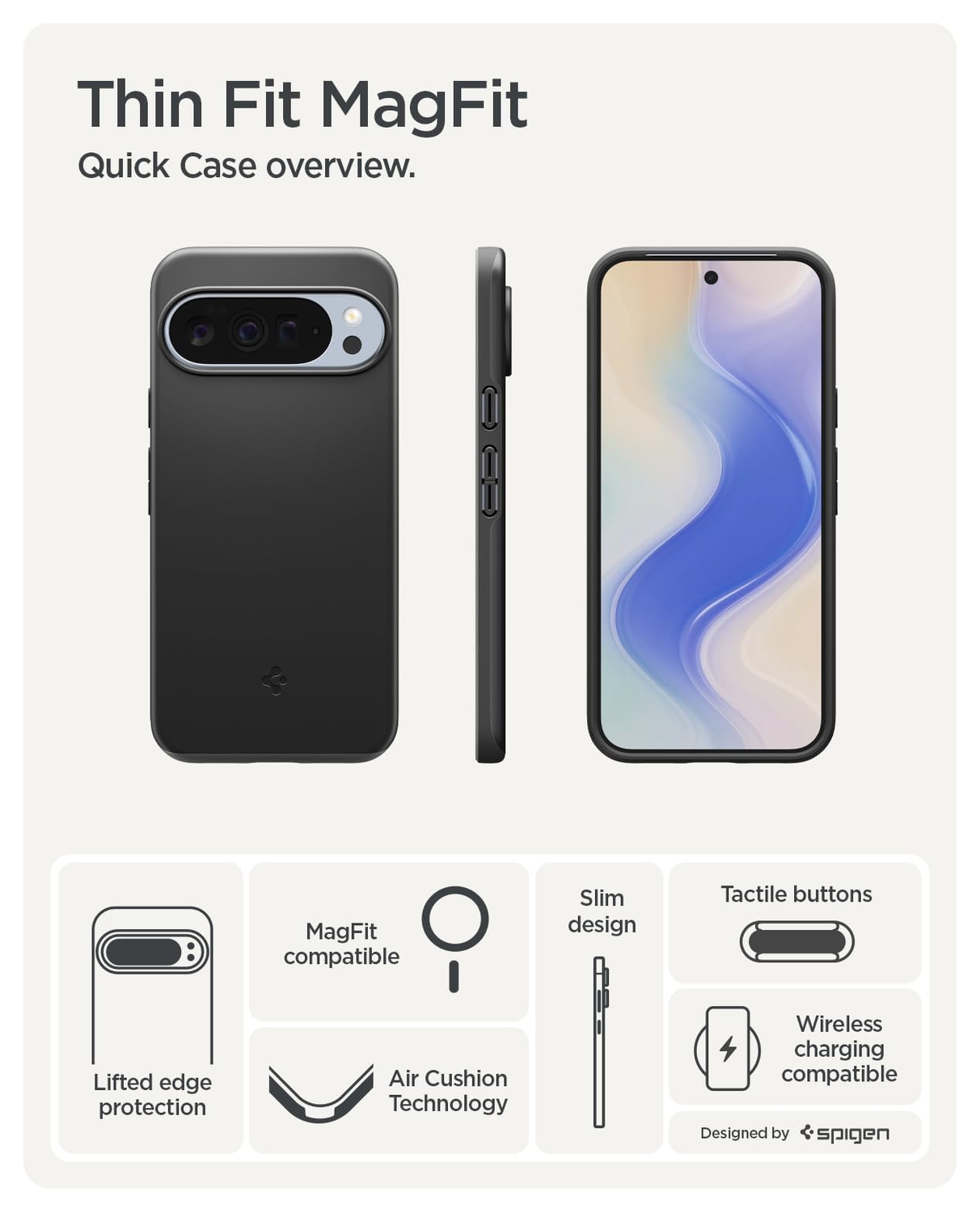 Spigen Thin Fit MagFit Google Pixel 10 Pro XL Hoesje MagSafe Zwart afbeelding 4