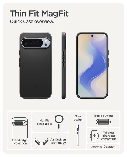 Spigen Thin Fit MagFit Google Pixel 10 Pro XL Hoesje MagSafe Zwart afbeelding 4