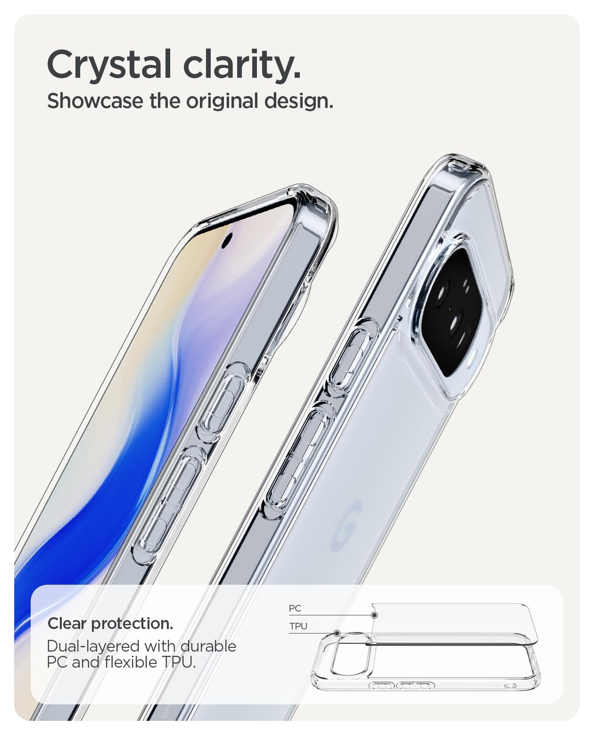 Spigen Ultra Hybrid Google Pixel 10 / 10 Pro Hoesje Back Cover Transparant afbeelding 3